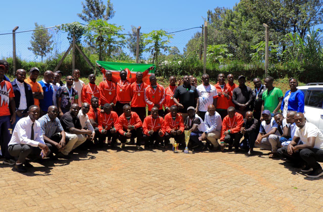 Cardinal Otunga High School fraternity during the homecoming Ceremony